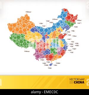 Map of China Stock Vector