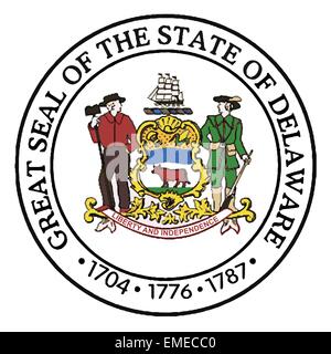 Great Seal of Delaware Stock Vector