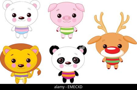 Cute animals Stock Vector