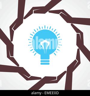 Save idea or energy concept-vector illustration Stock Vector