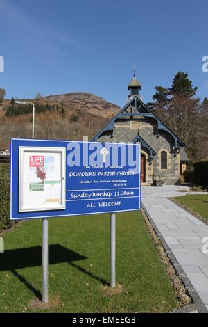 exterior of Dundurn Parish church St Fillans Scotland  April 2015 Stock Photo