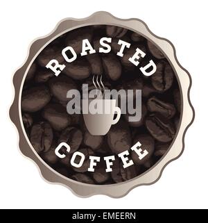 Roasted Coffee Sign Stock Vector
