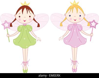 Little fairies Stock Vector