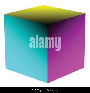 CMYK Cube Stock Vector