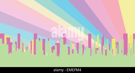 Morning city skyline Stock Vector Image & Art - Alamy