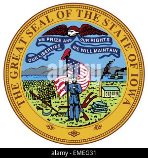 Iowa State Seal Stock Vector