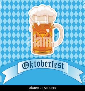 Oktoberfest beer glass Stock Vector