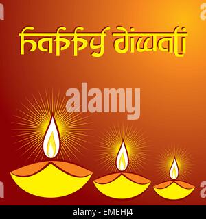 Illustration of diwali greeting background Stock Vector