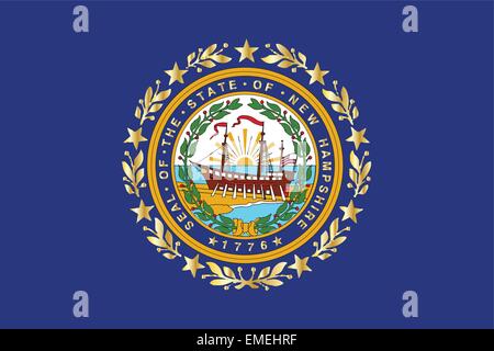 New Hampshire State Flag Stock Vector