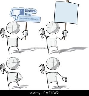Simple People Dislike Stock Vector