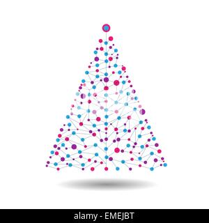 Abstract background with lines, circles. Stock Vector