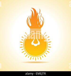 Fire bulb concept stock vector Stock Vector