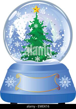 Christmas Snow globe Stock Vector
