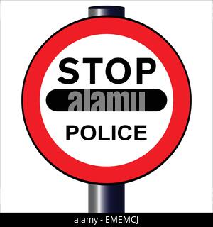 Stop Police Sign Stock Vector