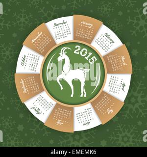 Year of the goat calendar Stock Vector Image & Art - Alamy