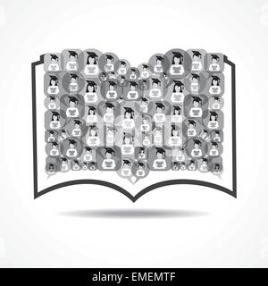 Book Icon graduate student icon stock vector Stock Vector