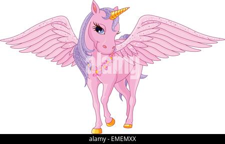Unicorn Pegasus Stock Vector