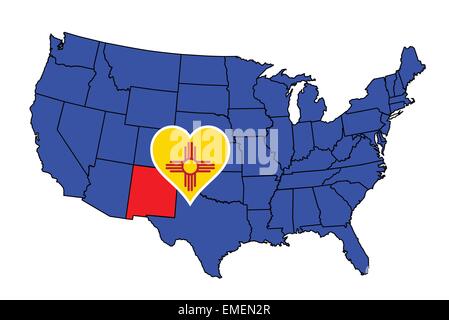 State of New Mexico Stock Vector