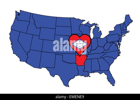 State of Arkansas Stock Vector