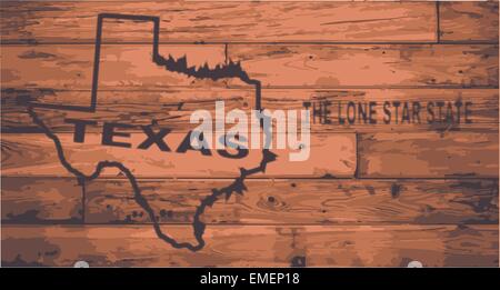 Texas Map Brand. Stock Vector