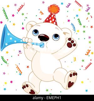 Polar bear party Stock Vector