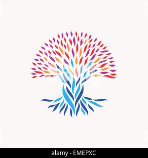 Unity abstract tree concept Stock Vector