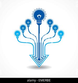 Light-bulb make arrow design stock vector Stock Vector