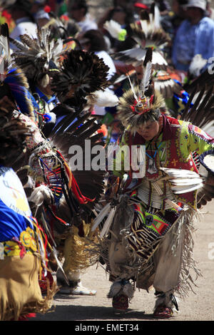 Dancers dancing at grand entry of Tohono O'odham Nation annual Wa:k Pow ...