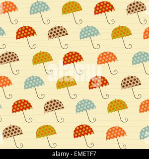 pattern with umbrellas Stock Vector