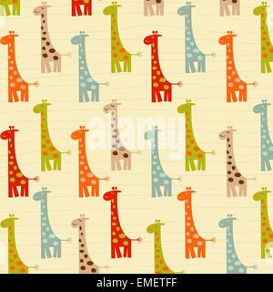 pattern with giraffes Stock Vector