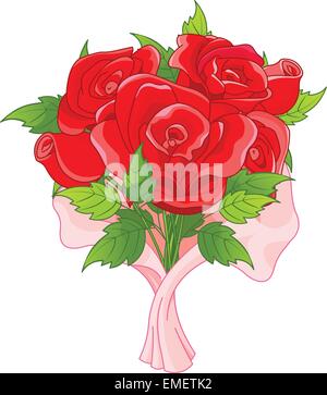 bouquet of red roses clip art