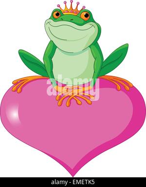 Valentine frog Stock Vector