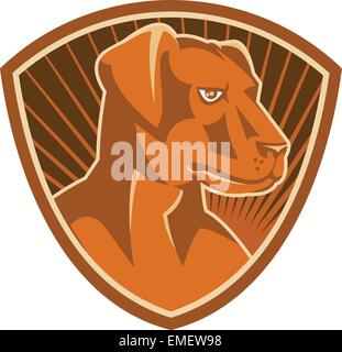 Sheepdog Border Collie Shield Retro Stock Vector