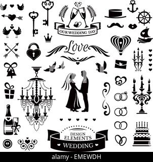 Wedding icons collection is a vector illustration with editable stroke ...