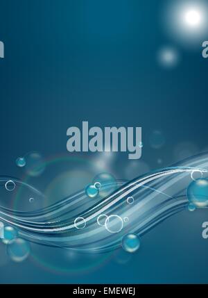 Blue abstract bubble lines background Stock Vector Image & Art - Alamy