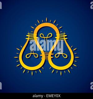 Business idea concept with light bulbs Stock Vector