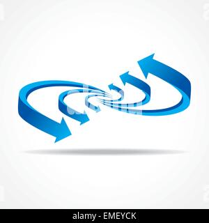 Blue business arrow logo stock vector Stock Vector