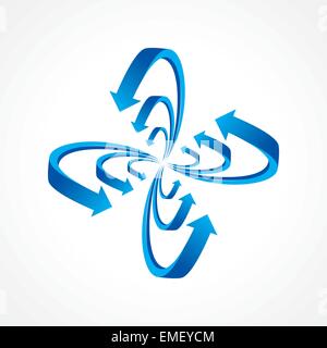 Blue business arrow logo stock vector Stock Vector