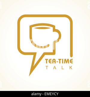 Tea-time chat concept stock vector Stock Vector