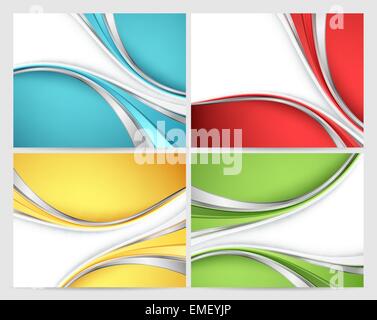 abstract vector backgrounds set Stock Vector