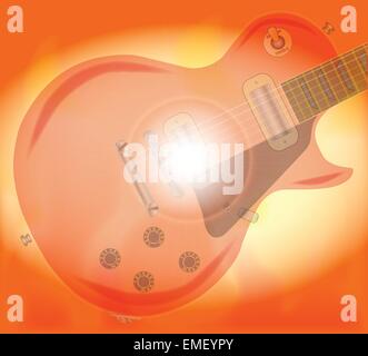 Fire Guitar Stock Vector