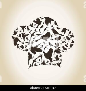 Cook a bird Stock Vector