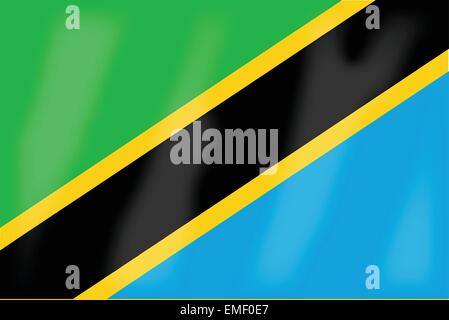 Tanzania Flag Stock Vector