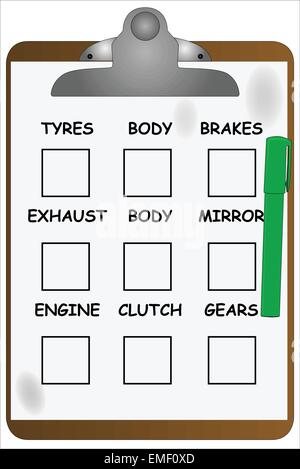 Garage Clipboard Stock Vector