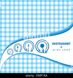 Template for menu card with cutlery. Vector Illustration Stock Vector
