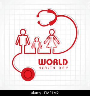 Creative World Health Day Greeting stock vector Stock Vector