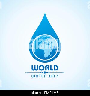 Creative World Water Day Greeting stock vector Stock Vector