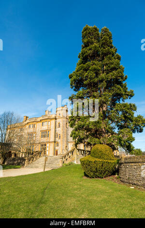 Eynsham Hall Hotel is a country house hotel in a Georgian Manor House in North Leigh, Witney, Oxfordshire, UK Stock Photo