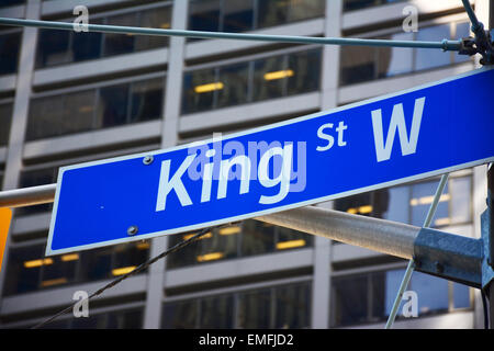 King street, street sign, Toronto, Canada Stock Photo