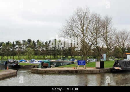 Lyme View Marina, Macclesfield Canal, Adlington, Stockport, Cheshire, England, Great Britain, United Kingdom, UK, Europe Stock Photo